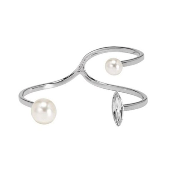MIMCO Silver Pearl Bangle Bracelet Cuff AS NEW - Picture 2 of 5